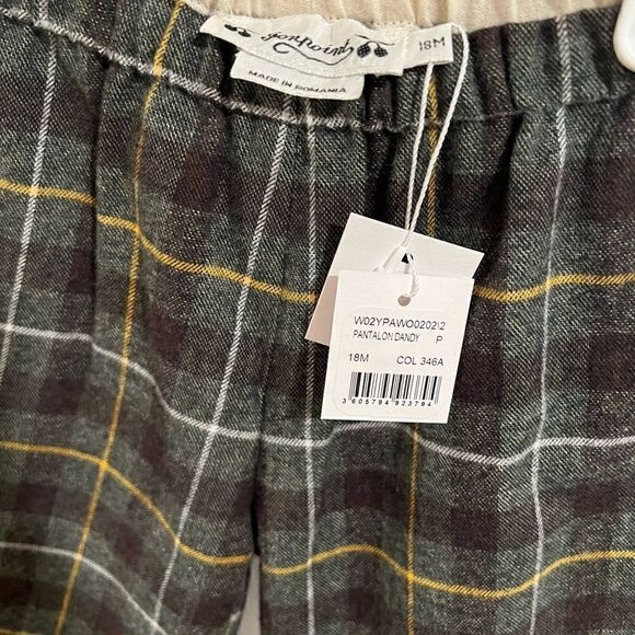 Bonpoint Dandy Green Plaid Pants, New NWT, Checkered, 18 mo - Picture 5 of 5